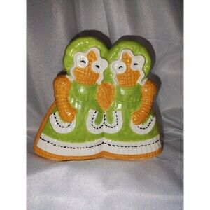 Sittre Ceramic 1979  Vintage Burlap Doll Napkin holder